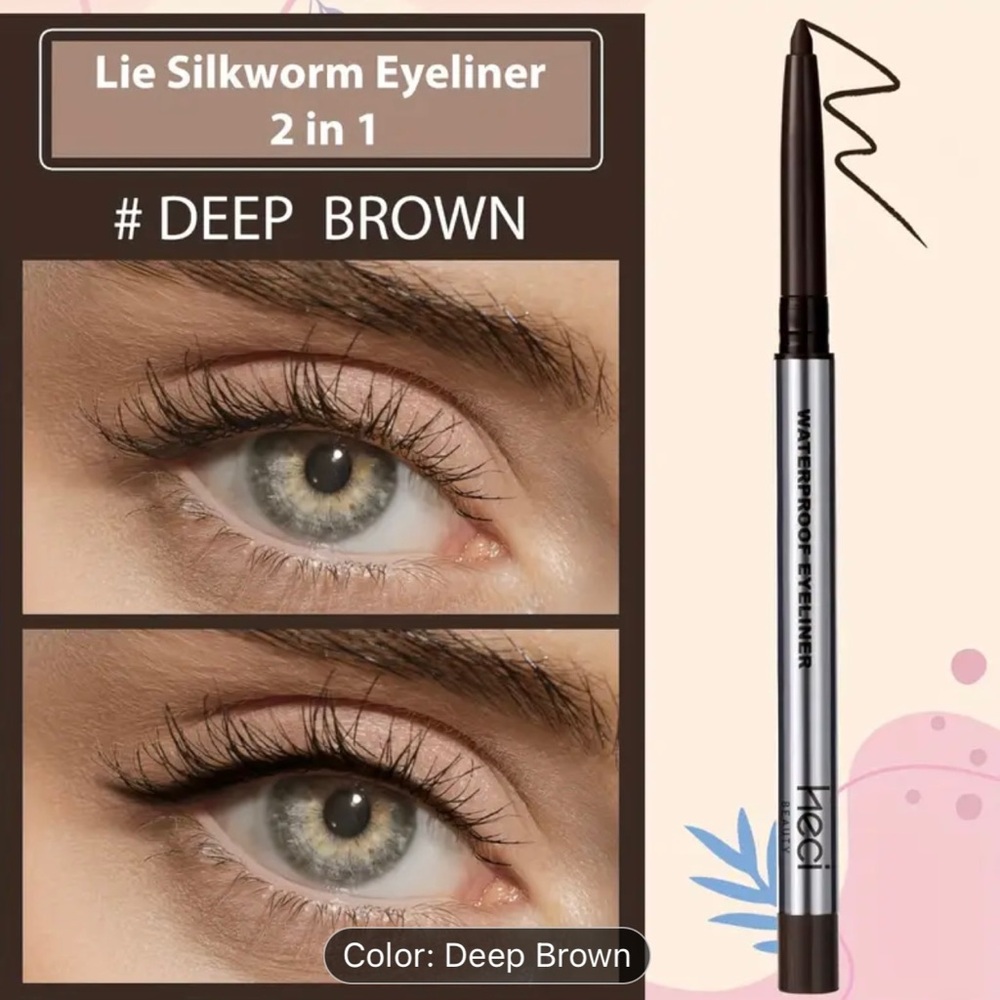 3 pcs HECI Deep Brown Waterproof Eyeliner
